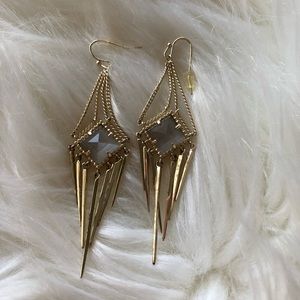 Ultra RARE Kendra Scott Aurora Earrings Slate Cat